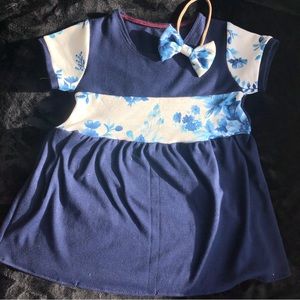 Handmade Toddler Dress & Matching Bow